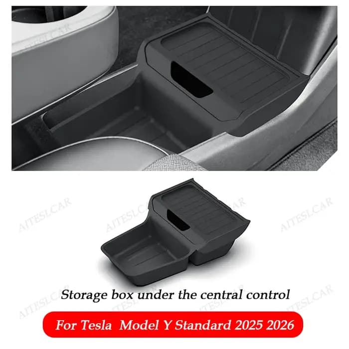 Boîte de rangement pour console centrale Tesla Model Y Standard 2025 2026