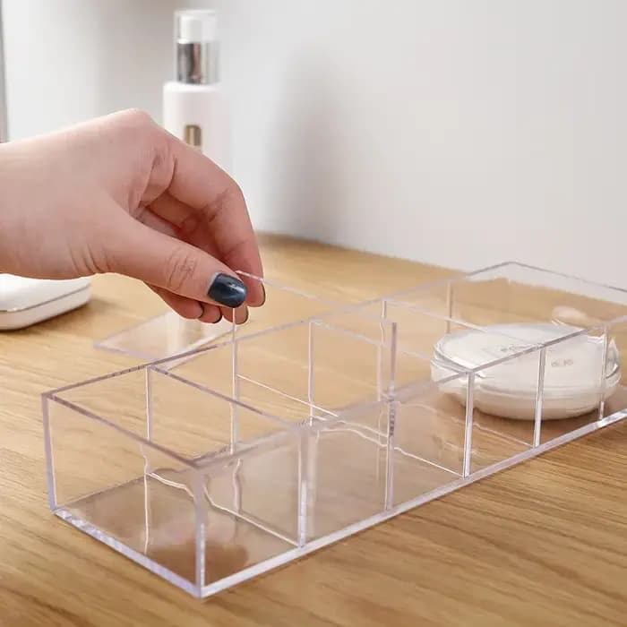 Boîte de rangement en acrylique transparent pour maquillage et cosmétiques