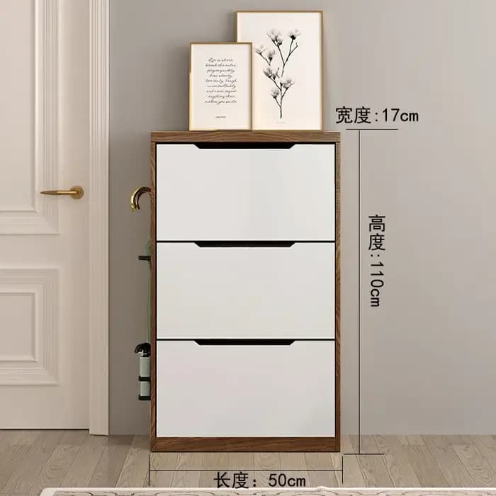 Meuble à chaussures pivotant avec banc d'entrée et rangement pour couloir