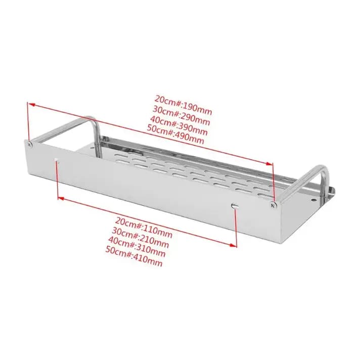 Étagère de rangement murale en acier inoxydable, monocouche, pour la cuisine et la salle de bain