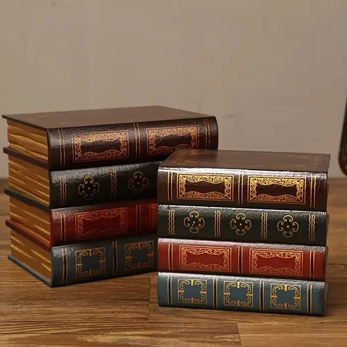 Boîte de faux livres, livre de Simulation Vintage pour porte-bijoux