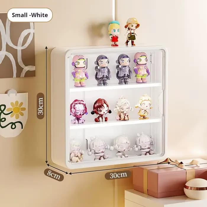 Boîte de rangement murale pour figurines d'action, présentoir à aspiration magnétique, organisateur