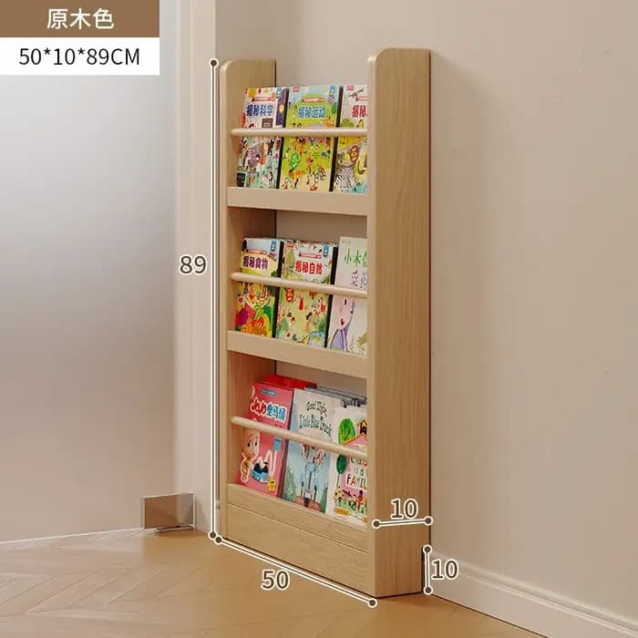 Bibliothèque en bois massif, porte de maison, étagère de rangement Ultra-mince, espace multicouche,