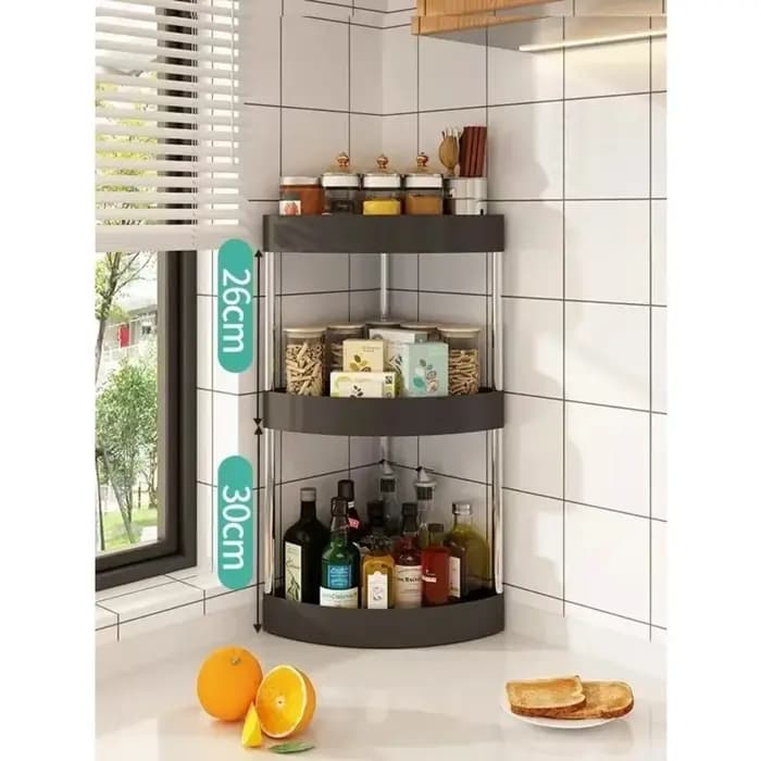 Étagère de cuisine à trois niveaux pour usage domestique