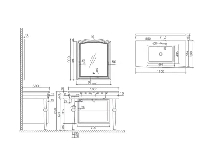 Armoire de salle de bain de Style moderne