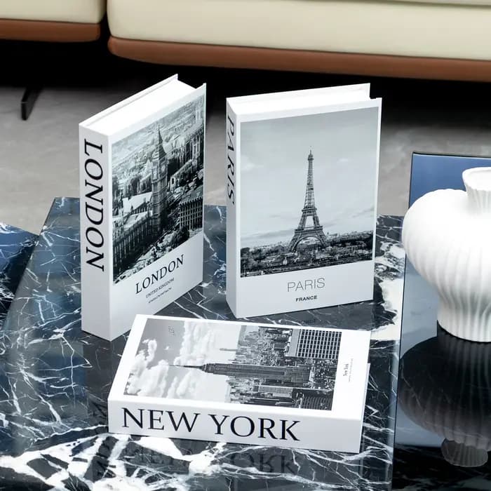 Boîte de rangement de luxe en forme de faux livre