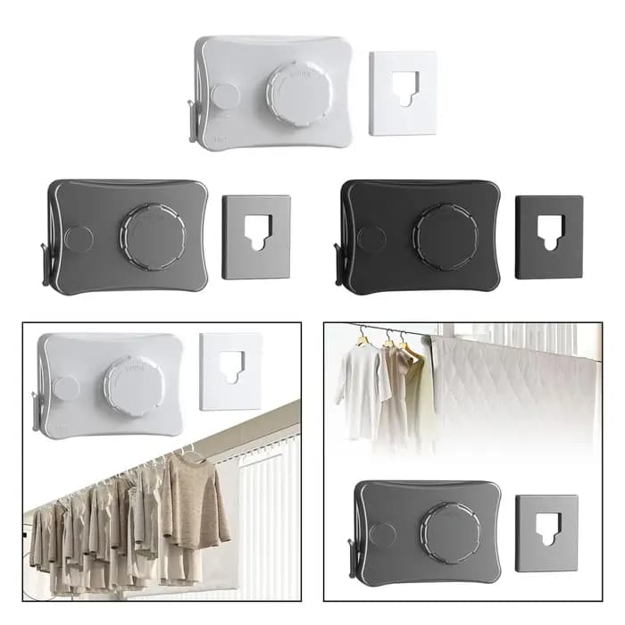 Corde à linge rétractable, balcon, support de séchage mural étanche