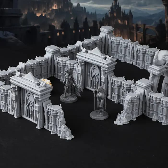 Ensemble de terrain miniature RPG Darkness Wall