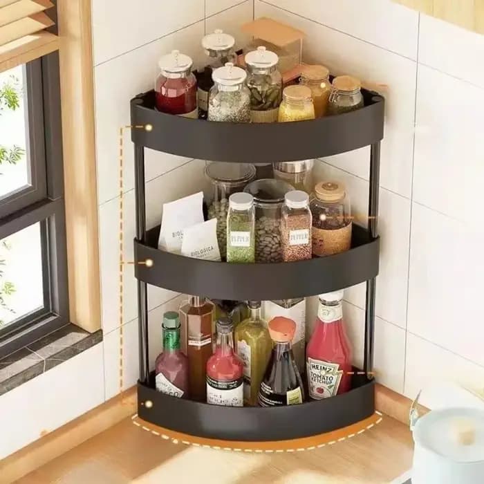 Étagère de cuisine à trois niveaux pour usage domestique