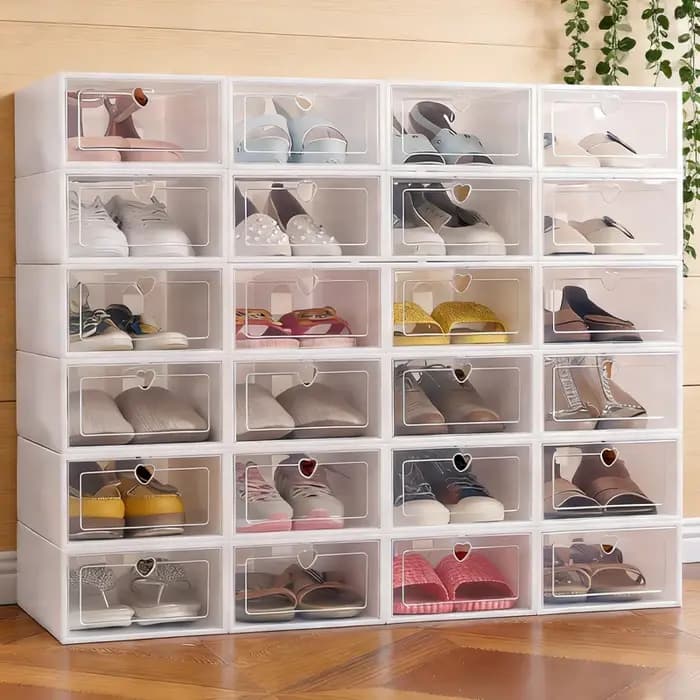 Boîtes à chaussures transparentes 6/12