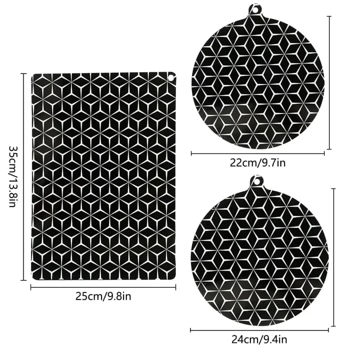 Tapis de protection pour table de cuisson à induction - Coussin en silicone en fibre de verre