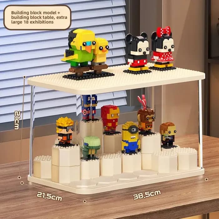 Vitrine de boîte aveugle modulaire-vitrine transparente anti-poussière pour figurines d'anime système d'étagères de bricolage personnalisable Options multi-tailles