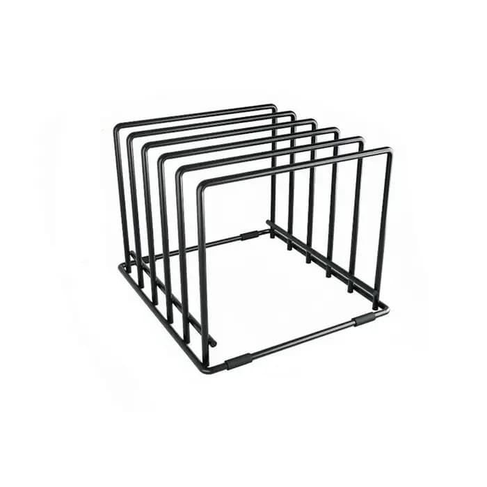 Support de rangement en fer robuste à 5 fentes, résistant à la rouille, pour casseroles et ustensile