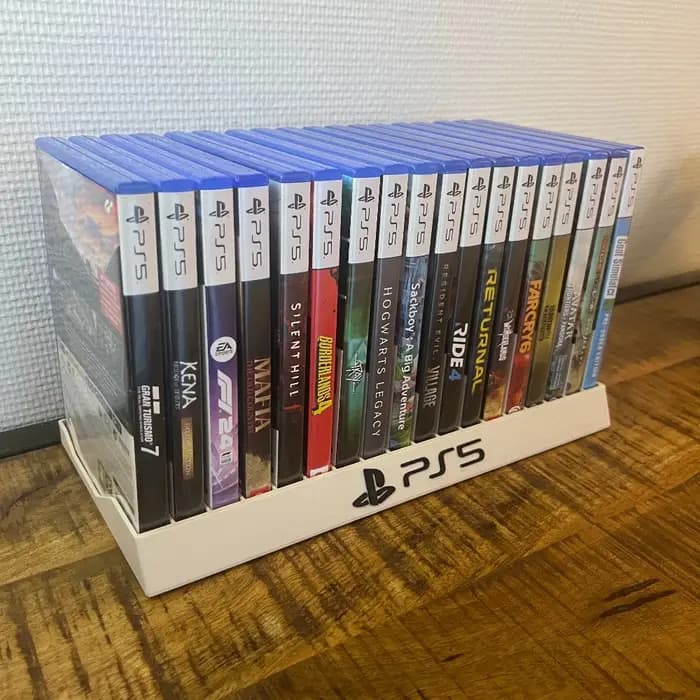 Support de rangement pour disques de jeu PS5 imprimé en 3D pour 14
