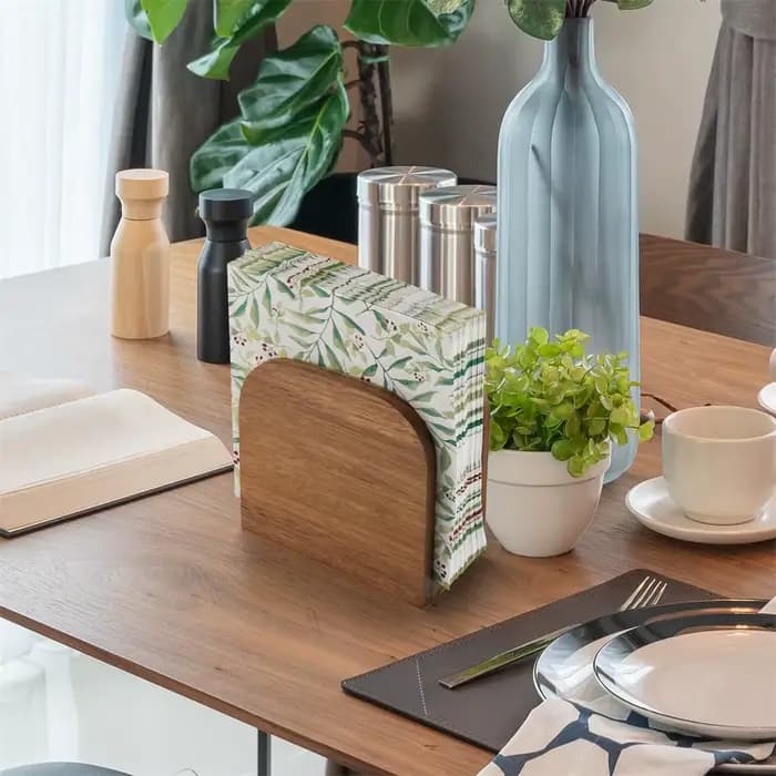 Porte-serviettes en bois pour table