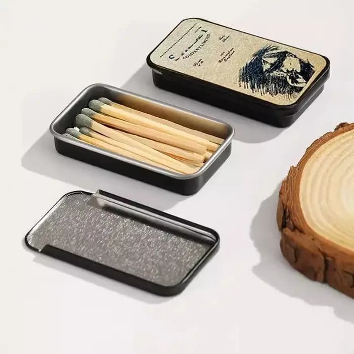 Boîte d'allumettes en laiton et métal résistant à l'humidité
