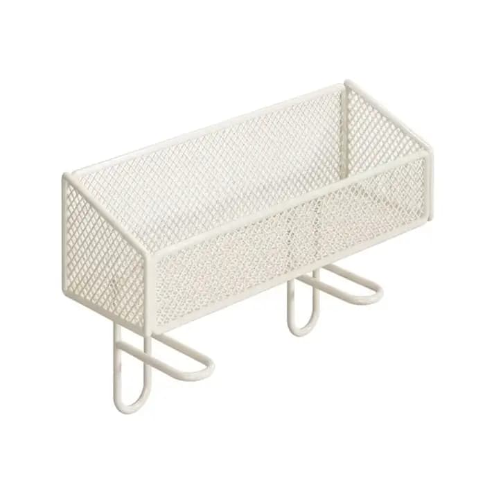 Étagère de toilette multifonctionnelle en fer noir blanc