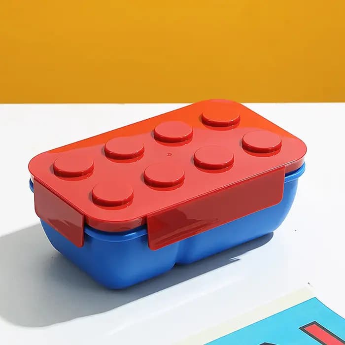 JUSTINLAU Boîte à lunch créative hermétique en forme de blocs de construction colorés