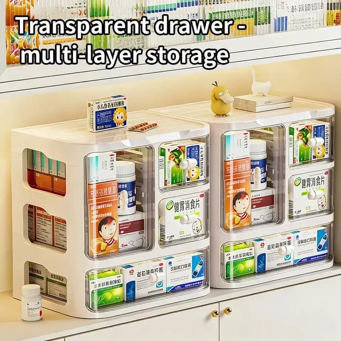 Boîte de rangement médicale à domicile de grande capacité