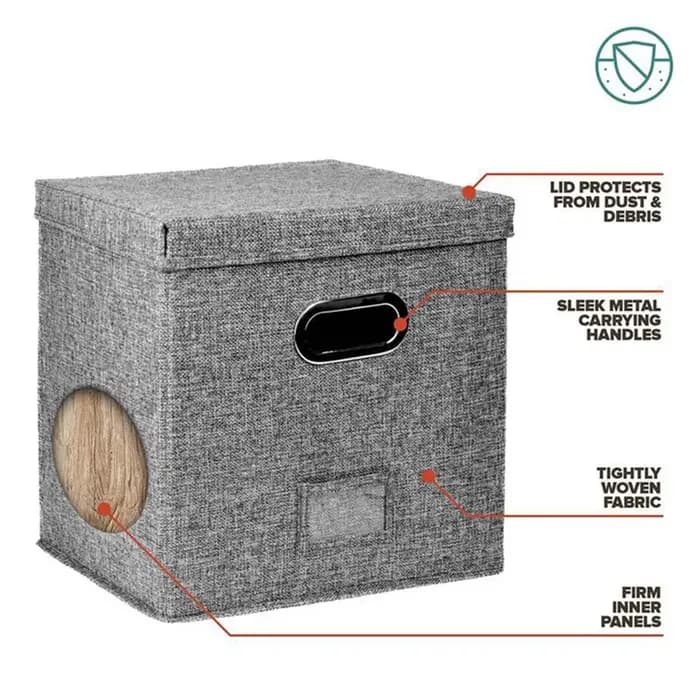 Boîte de rangement pour disques vinyles VELIF-2X