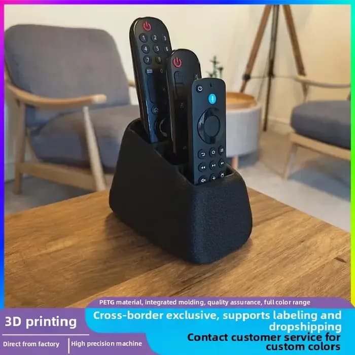 Boîte de rangement pour télécommandes avec 2/3 compartiments en plastique