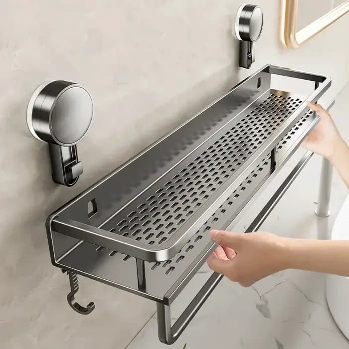 Ventouse porte-shampooing étagère de salle de bain organisateur de rangement de maquillage