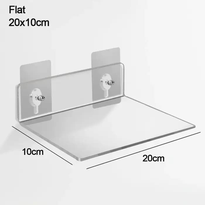 Étagère murale transparente pour salle de bain, support de rangement à poinçon libre, étagère de ran