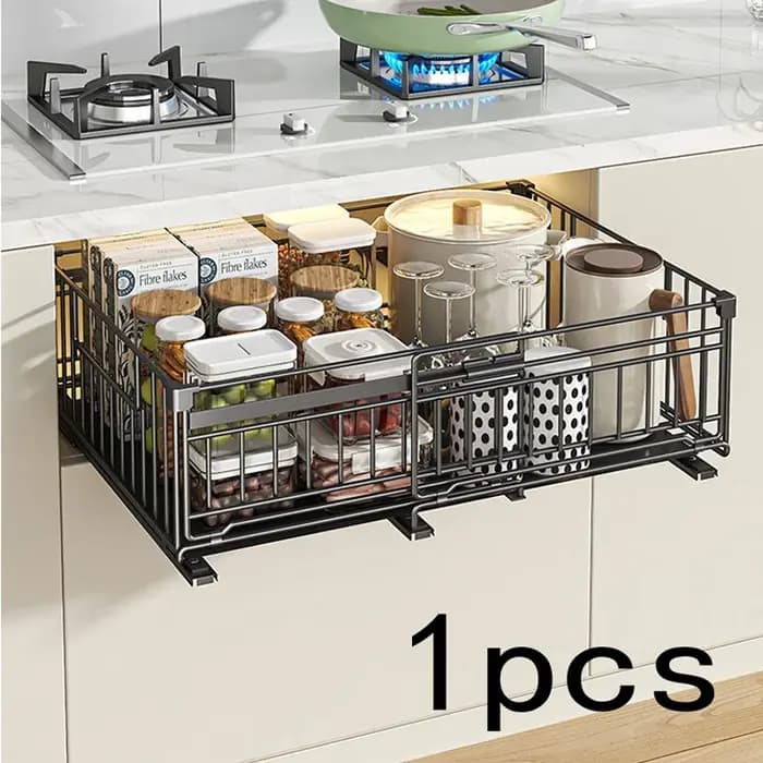 Organisateur de cuisine télescopique – Étagère extractible réglable