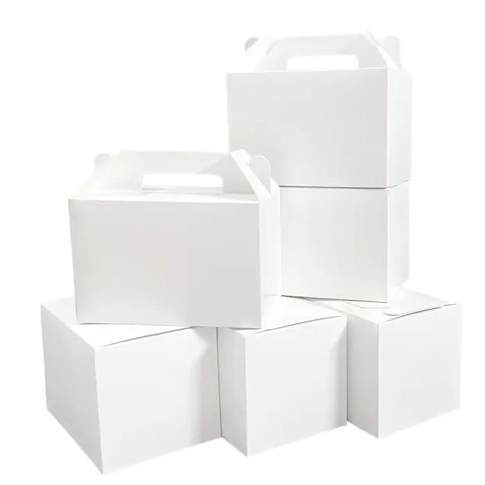 10 boîtes cadeaux en papier kraft avec poignées
