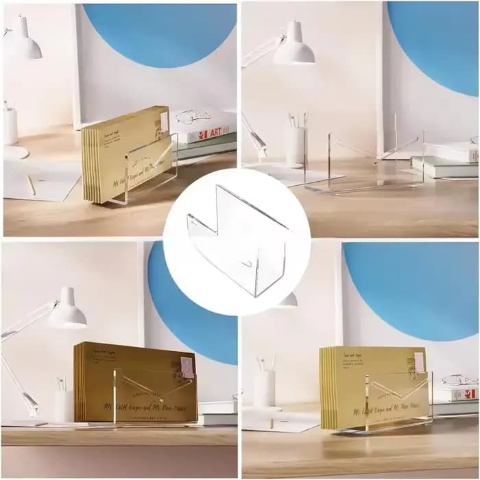 Organisateur de courrier porte-lettres de bureau en acrylique
