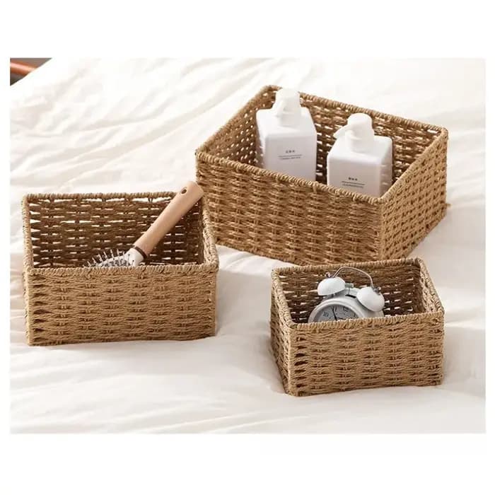 3 pièces/ensemble paniers en osier pour organiser le paquet