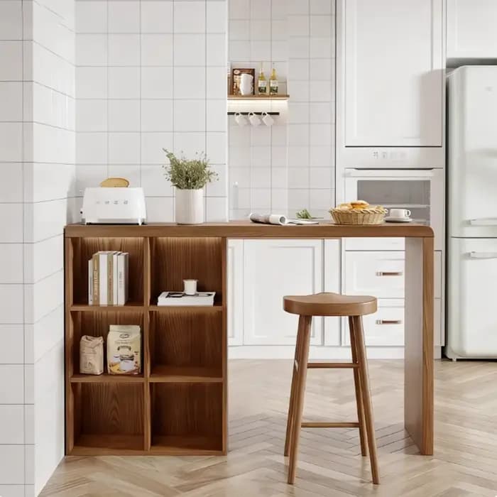 Moderne Wabi Sabi îles De cuisine stockage rustique français élégant