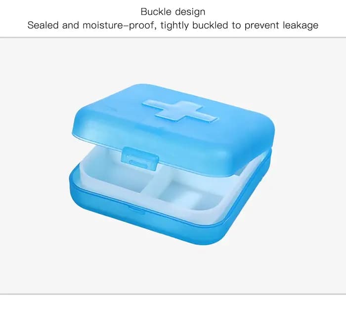 Boîte à pilules en plastique étanche, 4 grilles, boîte de rangement, hebdomadaire, évaluation, voyage, médecine, conteneur, boîtes, porte-vitamine