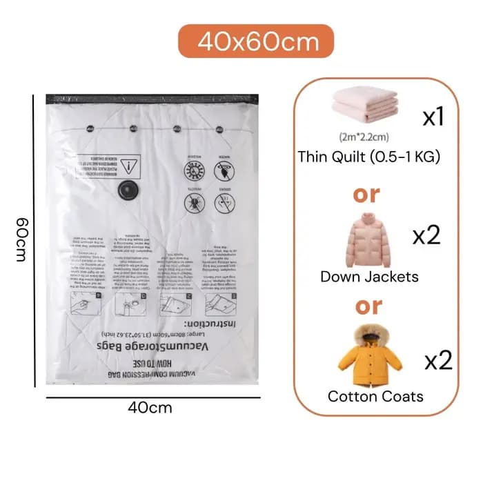 Sacs de rangement sous vide