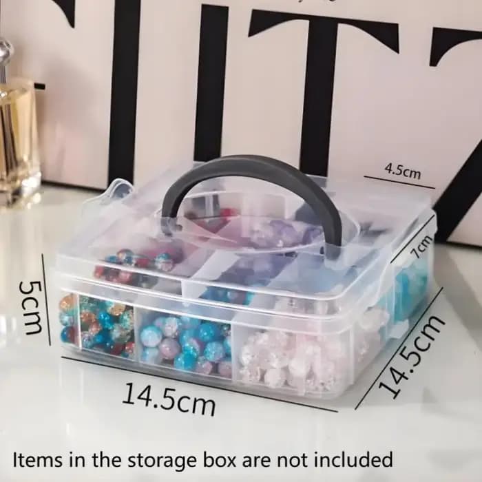 Boîte de rangement en plastique transparente
