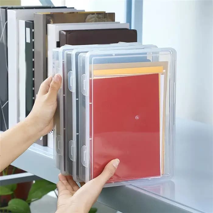 6 boîtes de rangement en plastique avec couvercle
