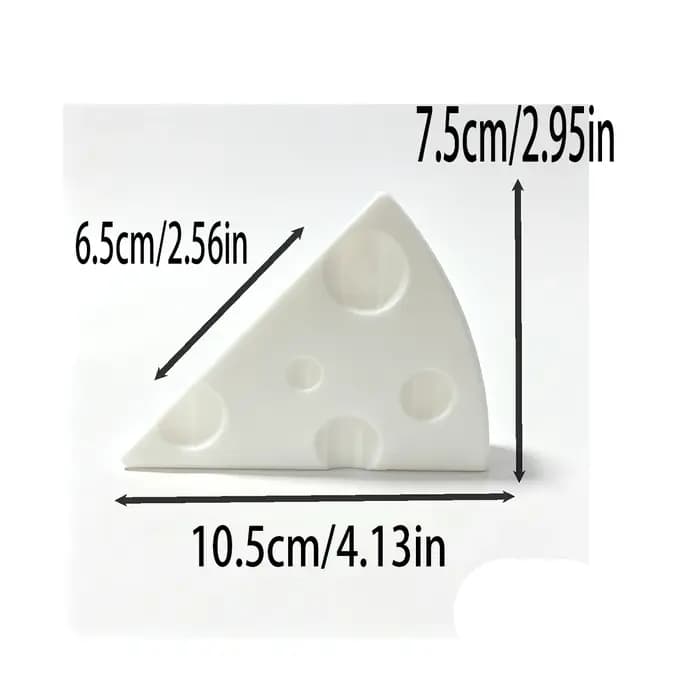 Boîte de rangement pour télécommandes en forme de fromage, support de rangement multi-compartiments pour télécommandes de bureau, support de téléphone mignon en forme de fromage