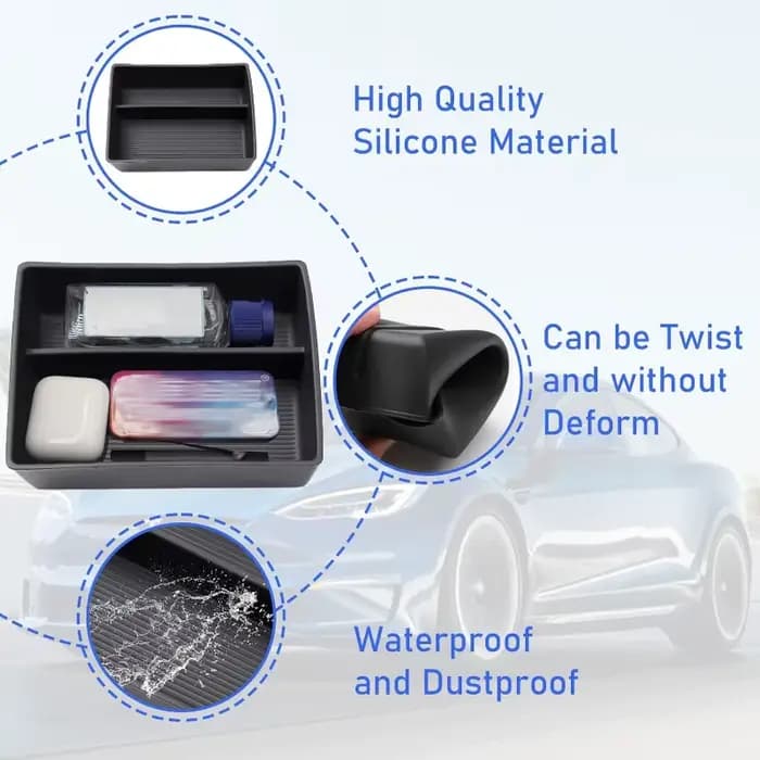Compatible avec l'organisateur de console Tesla Model X/Model S 2021-2024