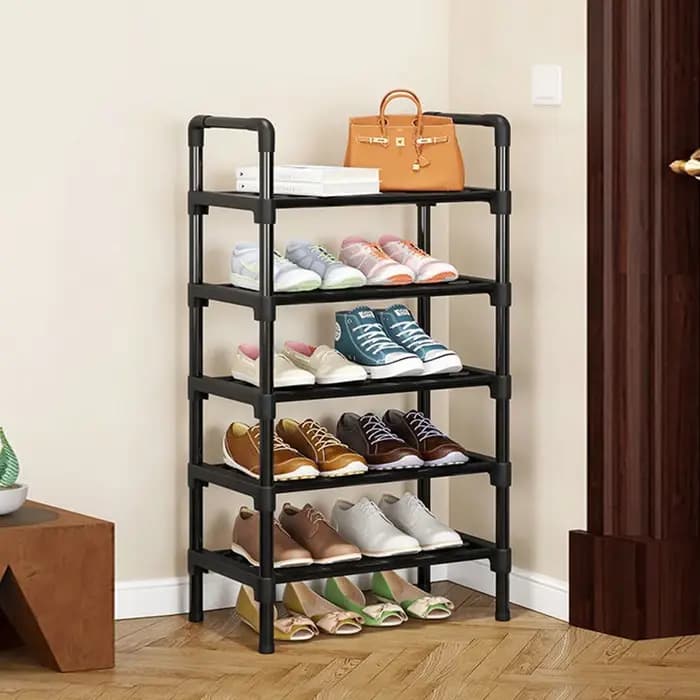Étagère à chaussures en métal à plusieurs niveaux