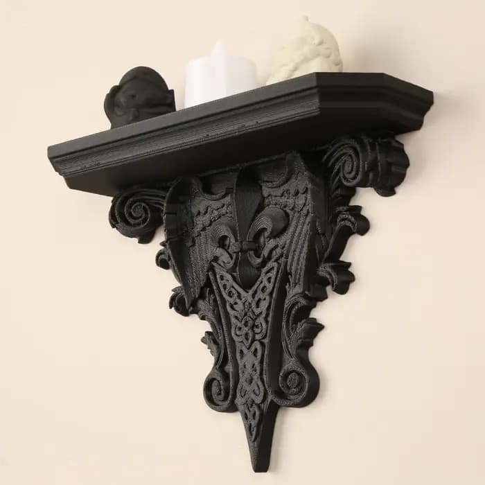 Étagère murale triangulaire sculptée vintage transfrontalière pour rangement et décoration