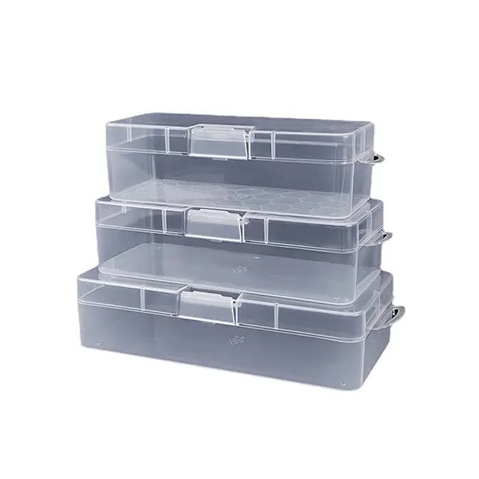 Boîte à stylos à ongles transparente