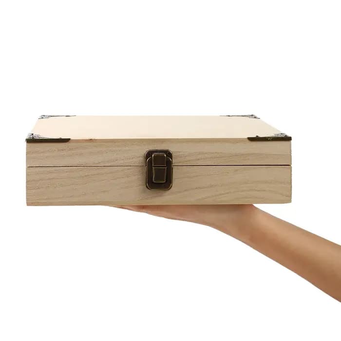 Boîte de rangement de bijoux en bois classique