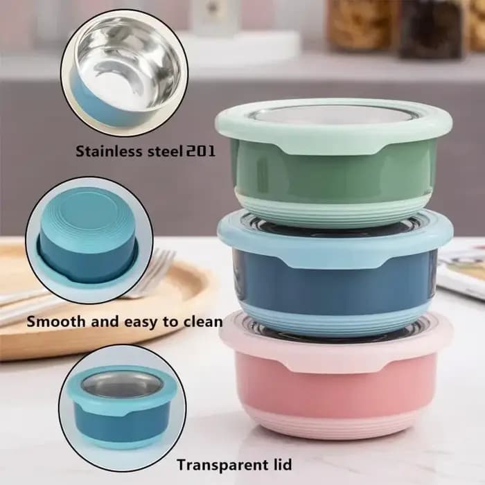 Boîte de conservation des aliments frais en acier inoxydable