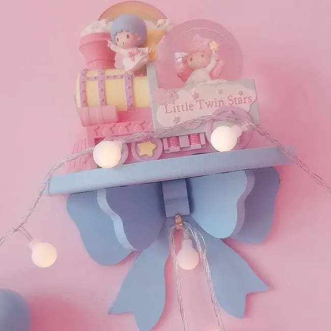 Étagères de chambre à coucher à nœud rose Kawaii japonais, rangement mural en bois cosmétique, décoration de chambre à cœur girly T1, étagère murale