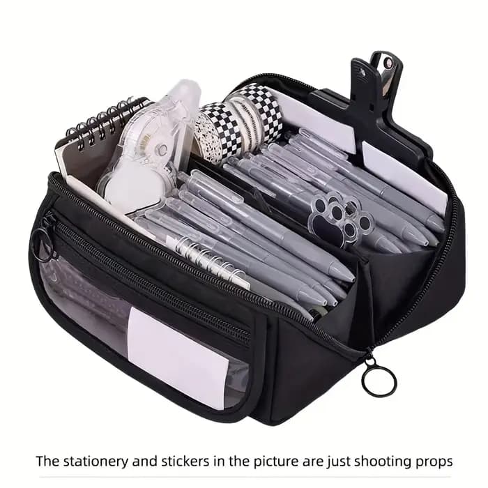 Organisateur de trousse à crayons de grande capacité – Rangement de bureau multi-compartiments pour fournitures