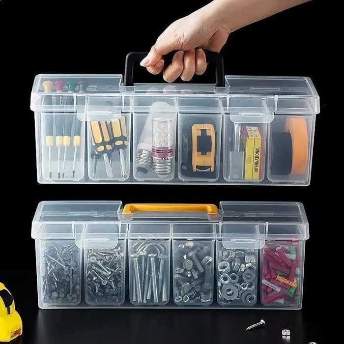 Boîte de rangement pour outils avec plusieurs compartiments