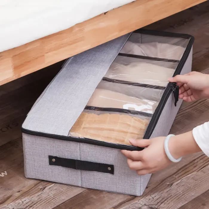 Boîte de rangement transparente pour chaussures, armoire à chaussures domestique peu encombrante, armoire à chaussures sous le lit, boîte de rangement anti-poussière pour chaussures et bottes
