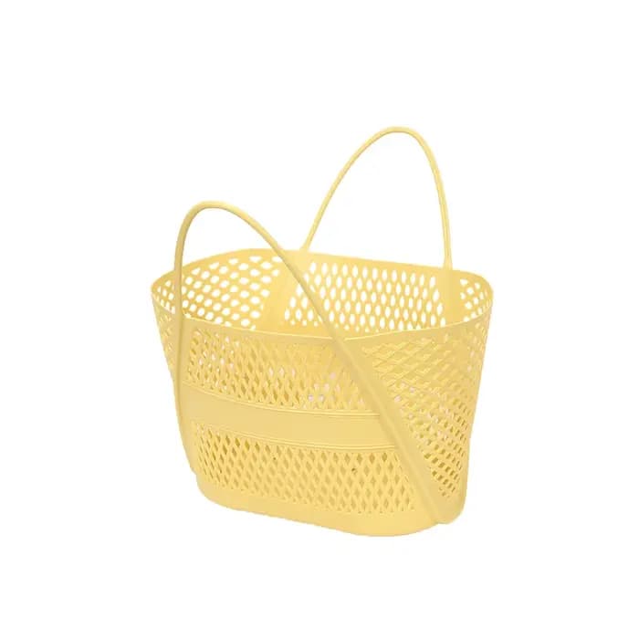 Panier de rangement ménager multifonctionnel en plastique avec drainage