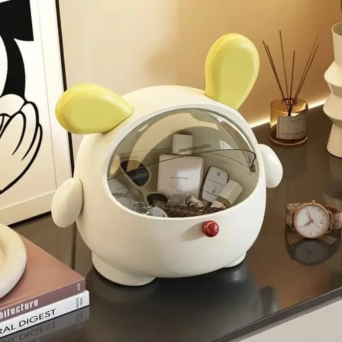 Boîte de rangement de bureau kawaii coréenne en forme de lapin