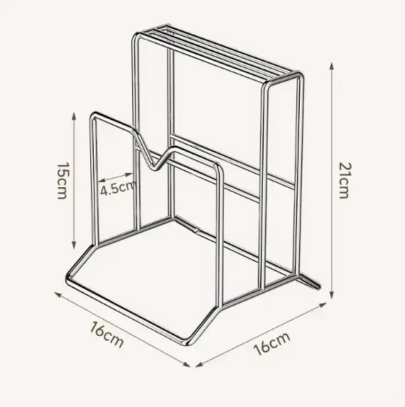 Organisateur de couteaux de cuisine avec fente pour planche à découper